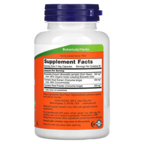 Thực phẩm bổ sung NOW Foods Boswellia Extract 250 mg 120 Veg Capsules 733739046147