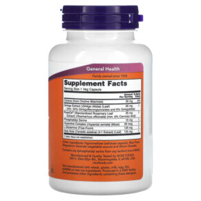 Thực phẩm bổ sung NOW Foods Brain Elevate 120 Veg Capsules 733739033048