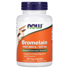 Thực phẩm chức năng NOW Foods Bromelain 500 mg 120 Veg Capsules 733739029478