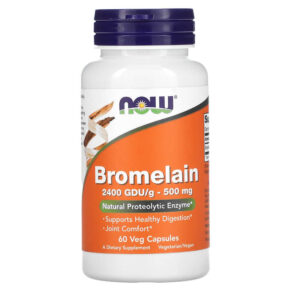 Thực phẩm chức năng NOW Foods Bromelain 500 mg 60 Veg Capsules 733739029430