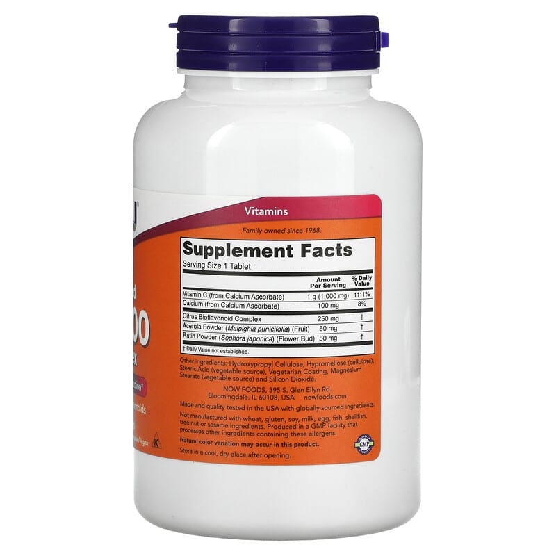 NOW Foods Buffered C-1000 Complex 180 Tablets 2 Thực phẩm bổ sung NOW Foods Buffered C-1000 Complex 180 Tablets 733739007025