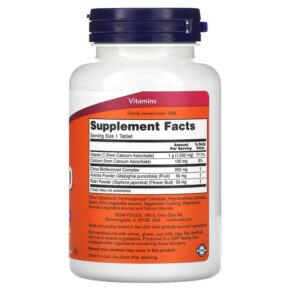 Thực phẩm bổ sung NOW Foods Buffered C-1000 Complex 90 Tablets 733739007001