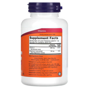 Thực phẩm bổ sung NOW Foods Buffered Magnesium Ascorbate Vitamin C Powder 8 oz (227 g) 733739007568