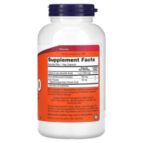 Thực phẩm bổ sung NOW Foods C-1000 with Bioflavonoids 250 Veg Capsules 733739006929