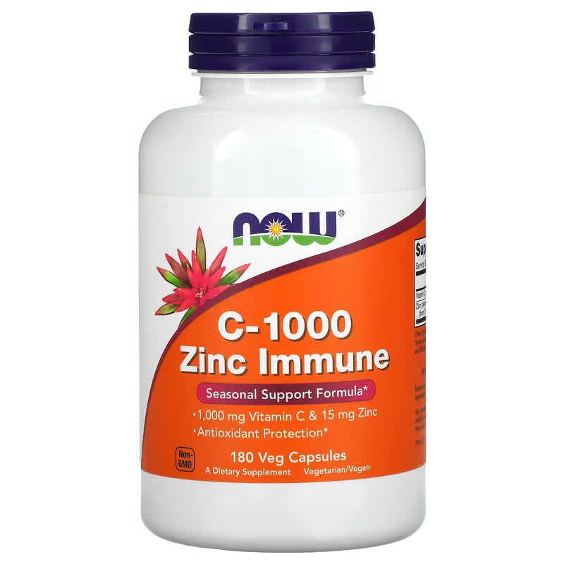 NOW Foods C-1000 Zinc Immune 180 Veg Capsules 8 Thực phẩm chức năng NOW Foods C-1000 Zinc Immune 180 Veg Capsules 733739006950