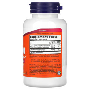 Thực phẩm bổ sung NOW Foods C-500 Calcium Ascorbate-C 100 Veg Capsules 733739006769
