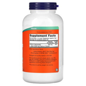 Thực phẩm bổ sung NOW Foods Calcium Citrate Pure Powder 8 oz (227 g) 733739012401