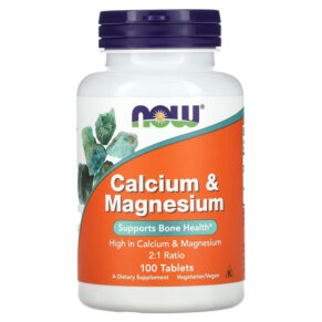 Thực phẩm chức năng NOW Foods Calcium & Magnesium 100 Tablets 733739012708