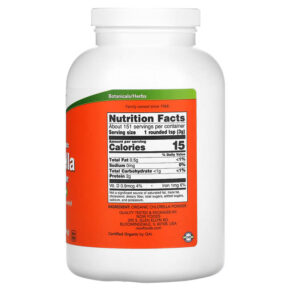 Thực phẩm bổ sung NOW Foods Certified Organic Chlorella Pure Powder 1 lb (454 g) 733739026385