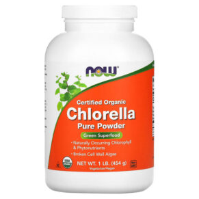 Thực phẩm chức năng NOW Foods Certified Organic Chlorella Pure Powder 1 lb (454 g) 733739026385