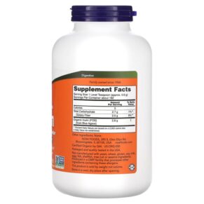 Thực phẩm bổ sung NOW Foods Certified Organic Inulin Prebiotic Pure Powder 1 lb (454 g) 733739029515