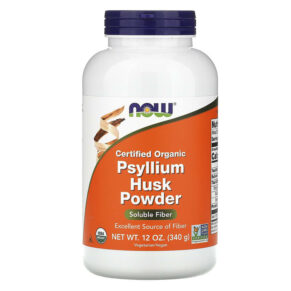 Thực phẩm chức năng NOW Foods Certified Organic Psyllium Husk Powder 12 oz (340 g) 733739059666