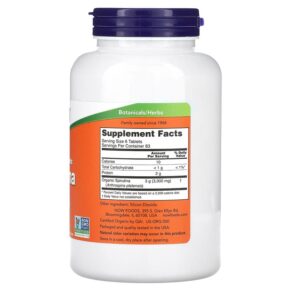 Thực phẩm bổ sung NOW Foods Certified Organic Spirulina 500 mg 500 Tablets 733739027009