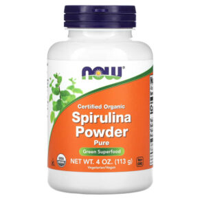 Thực phẩm chức năng NOW Foods Certified Organic Spirulina Powder Pure 4 oz (113 g) 733739026903