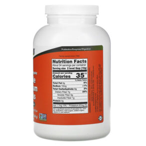 Thực phẩm bổ sung NOW Foods Certified Organic Whole Psyllium Husks 12 oz (340 g) 733739059680