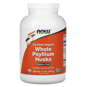 Thực phẩm chức năng NOW Foods Certified Organic Whole Psyllium Husks 12 oz (340 g) 733739059680