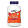 Thực phẩm chức năng NOW Foods Chewable C-500 Orange Juice Flavor 100 Tablets 733739006301