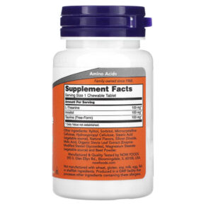Thực phẩm bổ sung NOW Foods Chewable L-Theanine 100 mg 90 Chewables 733739001443