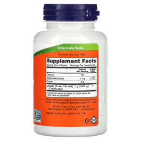 Thực phẩm bổ sung NOW Foods Chlorella 1.000 mg 120 Tablets 733739026323