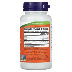 NOW Foods Chlorella 1.000 mg 60 Tablets 3 Thực phẩm bổ sung NOW Foods Chlorella 1.000 mg 60 Tablets 733739026309