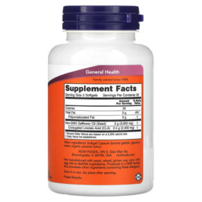 Thực phẩm bổ sung NOW Foods CLA 800 mg 90 Softgels 733739017277