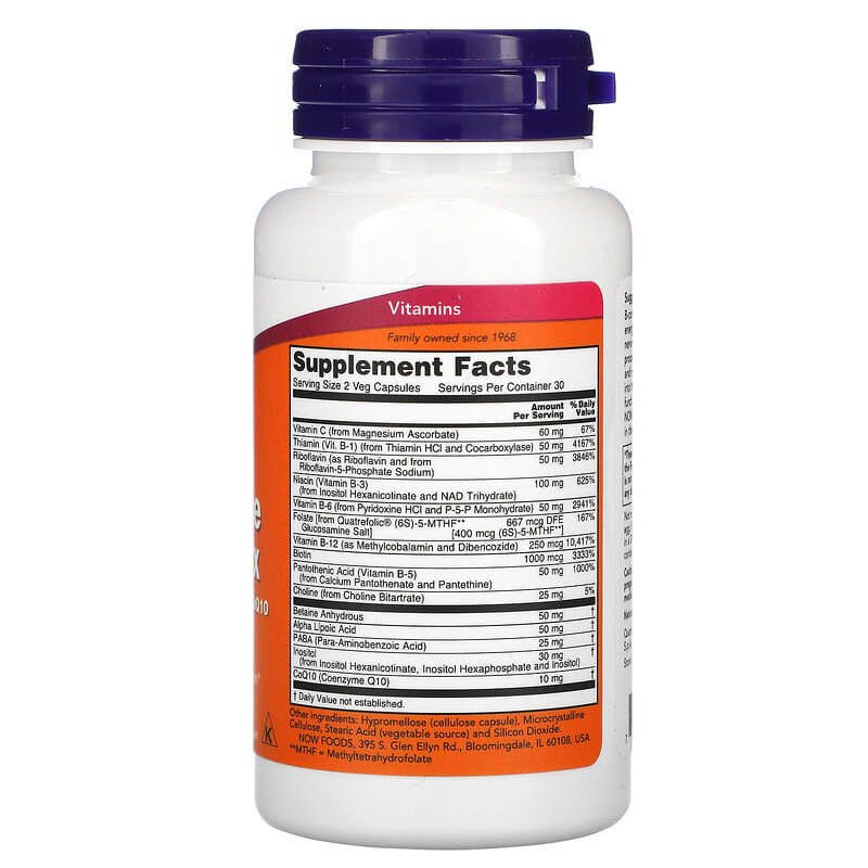 NOW Foods Co-Enzyme B-Complex 60 Veg Capsules 2 Thực phẩm bổ sung NOW Foods Co-Enzyme B-Complex 60 Veg Capsules 733739004062