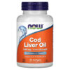 Thực phẩm chức năng NOW Foods Cod Liver Oil Extra Strength 1.000 mg 90 Softgels 733739017437