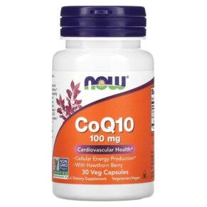 Thực phẩm chức năng NOW Foods CoQ10 100 mg 30 Veg Capsules 733739032102