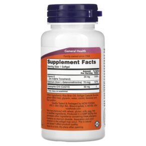 Thực phẩm bổ sung NOW Foods CoQ10 50 mg 100 Softgels 733739031938