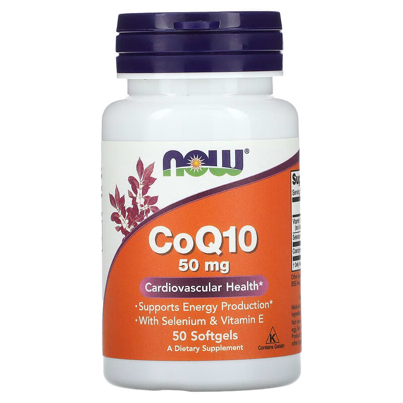 NOW Foods CoQ10 50 mg 50 Softgel 8 Thực phẩm chức năng NOW Foods CoQ10 50 mg 50 Softgel 733739031921