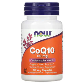 Thực phẩm chức năng NOW Foods CoQ10 60 mg 60 Veg Capsules 733739031532