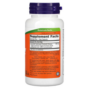 Thực phẩm bổ sung NOW Foods CurcuBrain Cognitive Support 400 mg 50 Veg Capsules 733739023957