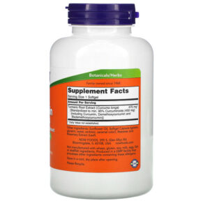 Thực phẩm bổ sung NOW Foods Curcumin Softgels 120 Softgels 733739049391