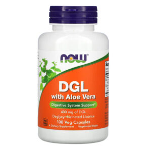Thực phẩm chức năng NOW Foods DGL with Aloe Vera 400 mg 100 Veg Capsules 733739046543