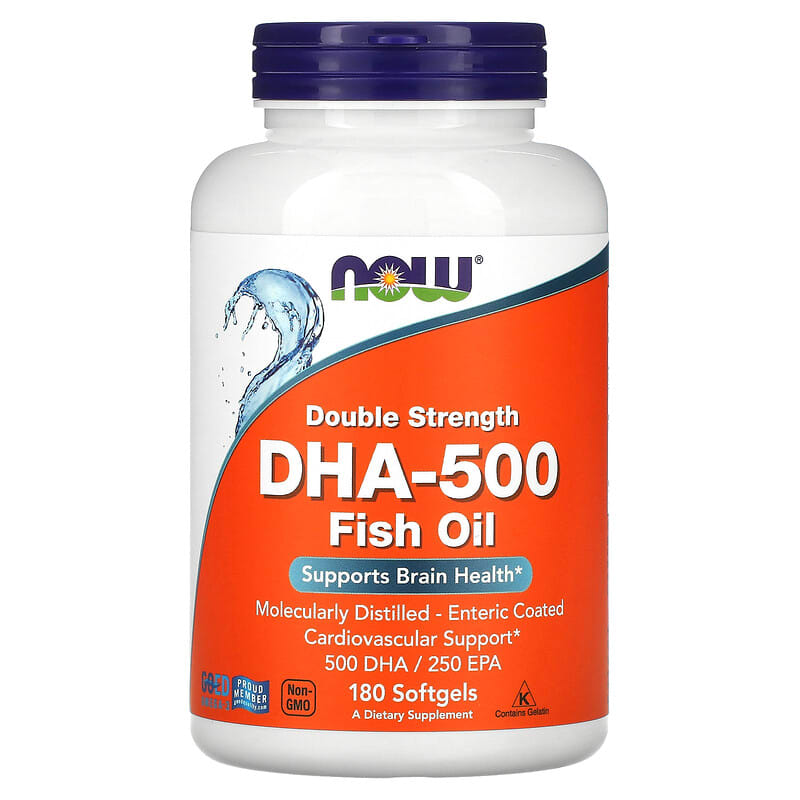 NOW Foods Double Strength DHA-500 Fish Oil 180 Softgels 8 Thực phẩm chức năng NOW Foods Double Strength DHA-500 Fish Oil 180 Softgels 733739016133