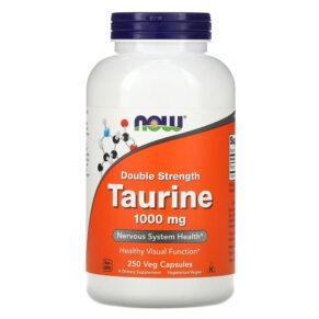 Thực phẩm chức năng NOW Foods Double Strength Taurine 1.000 mg 250 Veg Capsules 733739001436