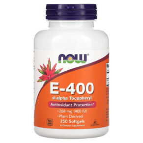 Thực phẩm chức năng NOW Foods E-400 268 mg (400 IU) 250 Softgels 733739008398
