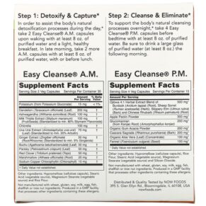 Thực phẩm bổ sung NOW Foods Easy Cleanse 2 Bottles 60 Veg Capsules Each 733739024541