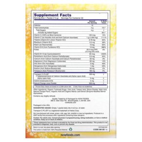 Thực phẩm bổ sung NOW Foods Effer-C Effervescent Drink Mix Orange 1.000 mg 30 Packets .26 oz (7.5 g) Each 733739006134