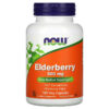 Thực phẩm chức năng NOW Foods Elderberry 500 mg 120 Veg Capsules 733739046697