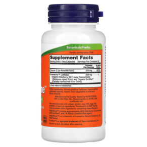 Thực phẩm bổ sung NOW Foods ElderMune Immune System Support 90 Veg Capsules 733739046642