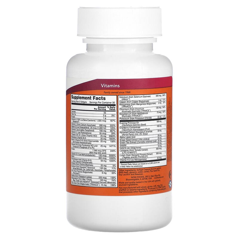 NOW Foods EVE Superior Women's Multi 90 Softgels 2 Thực phẩm bổ sung NOW Foods EVE Superior Women's Multi 90 Softgels 733739038029