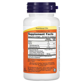 Thực phẩm bổ sung NOW Foods Evening Primrose Oil 500 mg 100 Softgels 733739017505