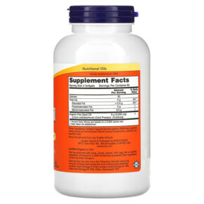 Thực phẩm bổ sung NOW Foods Flax Oil with Essential Omega-3's 1.000 mg 250 Softgels 733739017727