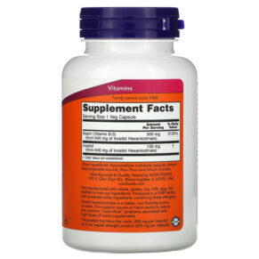 NOW Foods Flush-Free Niacin Double Strength 500 mg 90 Veg Capsules 3 Thực phẩm bổ sung NOW Foods Flush-Free Niacin Double Strength 500 mg 90 Veg Capsules 733739004987