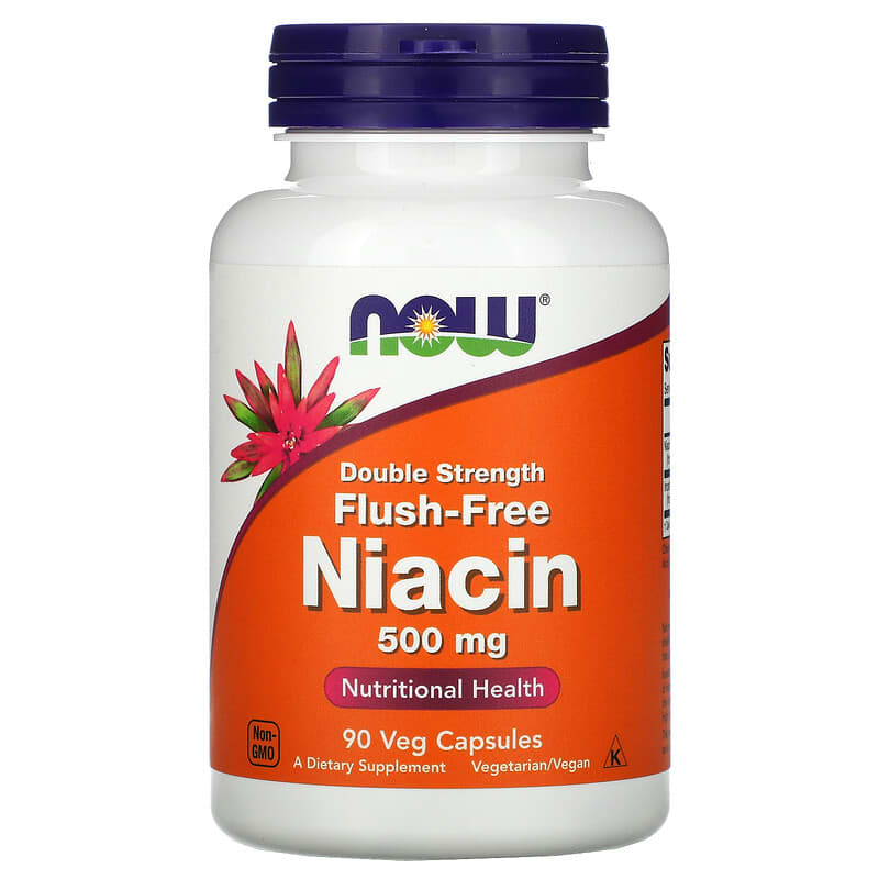 NOW Foods Flush-Free Niacin Double Strength 500 mg 90 Veg Capsules 8 Thực phẩm chức năng NOW Foods Flush-Free Niacin Double Strength 500 mg 90 Veg Capsules 733739004987