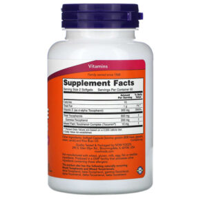 Thực phẩm bổ sung NOW Foods Gamma E Complex Advanced 120 Softgels 733739008114