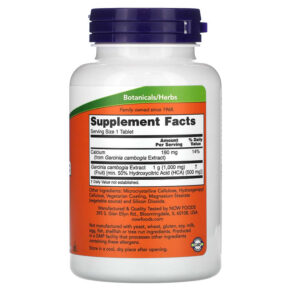Thực phẩm bổ sung NOW Foods Garcinia 1.000 mg 120 Tablets 733739014351