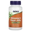 Thực phẩm chức năng NOW Foods Ginseng & Royal Jelly 90 Veg Capsules 733739040077