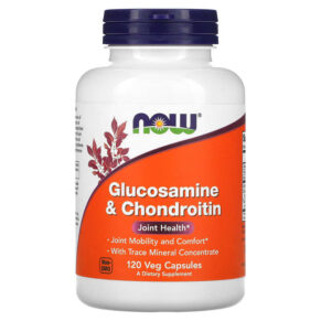 Thực phẩm chức năng NOW Foods Glucosamine & Chondroitin 120 Veg Capsules 733739032287